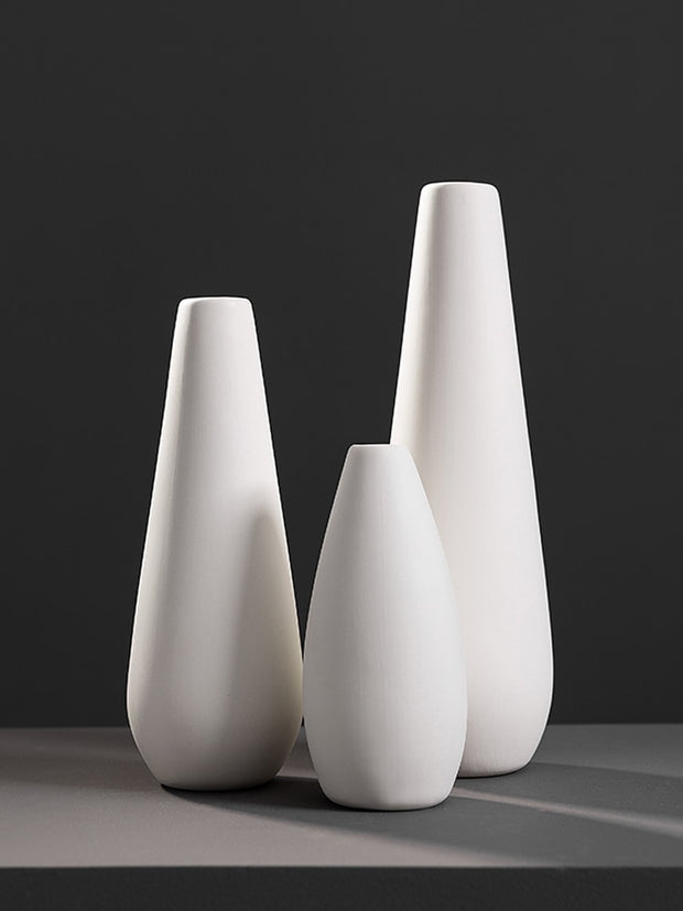 White Porcelain Flower Vases